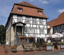 Fachwerkgebaeude Ratskeller in Liebenau von aussen