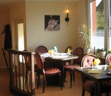 Tische im Restaurant im Hotel Wulff Warburg-Scherfede