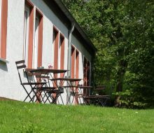 Sitzgelegenheit daußen Hotel Wulff Warburg-Scherfede