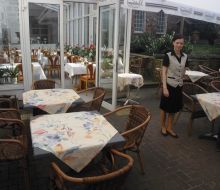 Terrasse im Restaurant Hotel Hessischer Hof Bad Karlshafen