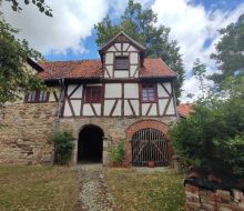 Blick auf die ehemalige Zehntscheune in Diemelstadt-Wethen