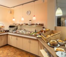 Ansicht des Frühstücksbuffets