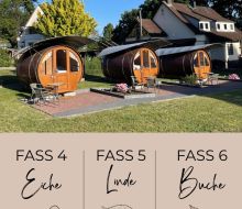 Aussenansicht Schlaffässer  Ferienhaus Berger Bad Karlshafen